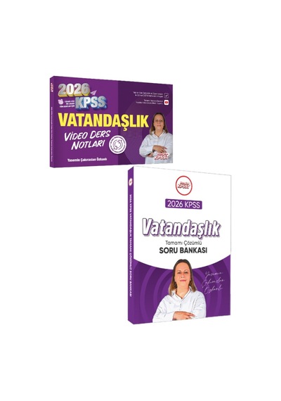 2026 Kpss Vatandaşlık Ders Notu Ve Soru Bankası 2li Set Yasemin Özkanlı