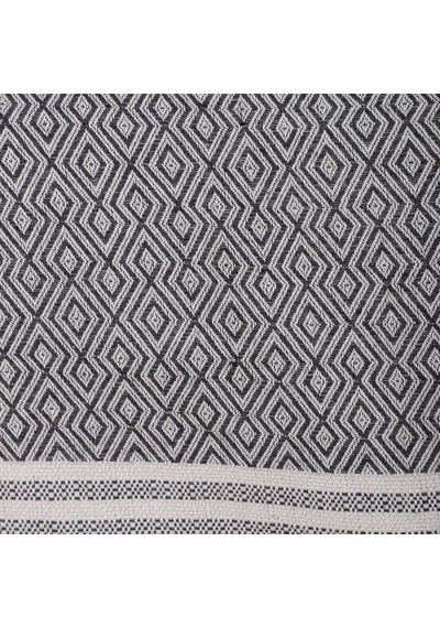 Natural Buldan İşi Kolları Örten Kaymaz Kanepe Çekyat Koltuk Örtüsü 180x300 Cm Pamuk Dokuma Antrasit Diğer