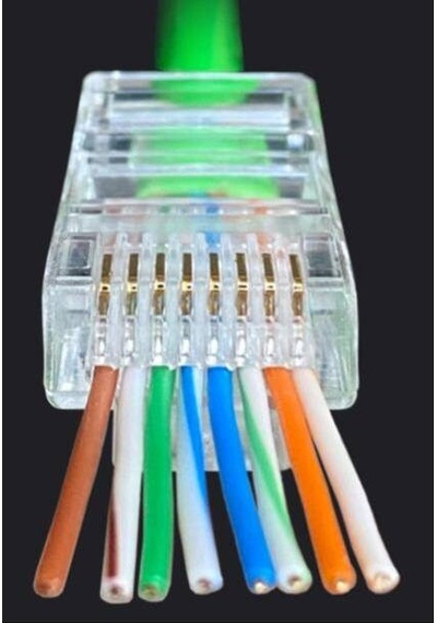 Yeni Nesil Delikli Cat6 Ez Rj45 Konnektör Utp Jack 100 Adet
