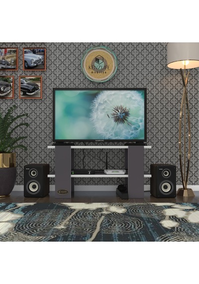 Kenzlife televizyon sehpası bangkok gri 040*120*30 tv ünitesi
