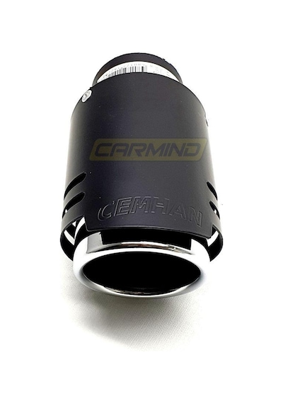 Carmind Yan Kesik Kromajlı Siyah Egzoz Ucu C-442