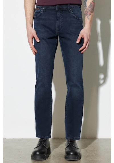 Wrangler Texas Slim Fit Dar Kesim Normal Bel Mavi Esnek Jean Kot Pantolon W12S010396 Mavi