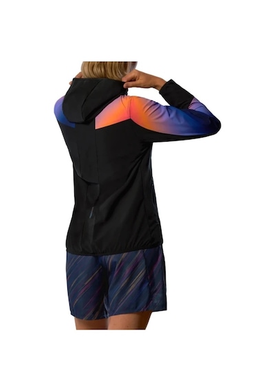 Mizuno Active Alpha Kadın Kapüşonlu Yağmurluk Siyah / Çok Renkli Çok Renkli