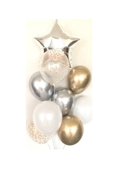 Beysüs Gümüş Yıldız Balon Seti Standart