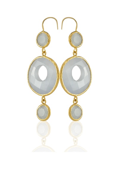 Kadir Jewellery 22 Ayar Altın Kaplama Kadın Sallantılı Küpe -el İşçiliği Ve Hipoalerjenik Küpe Gri 66060235
