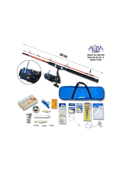Albastar Tam Takım Profesyonel Tekne Olta Seti Tts003 150 CM-Standart