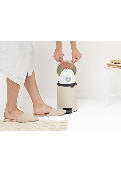 Newıcon Pedallı Çöp Kovası 3 L Banyo Veya Tuvalet İçin Küçük Çöp Kutusu Yumuşak Kapanan Kapak Kol Genel