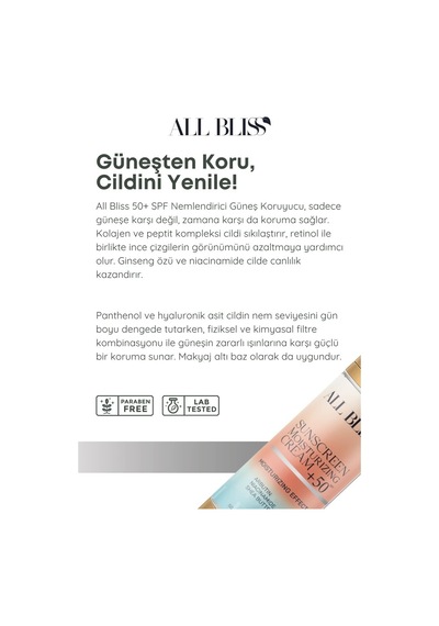 All Bliss 50+ Spf Güneş Kremi 50 Ml