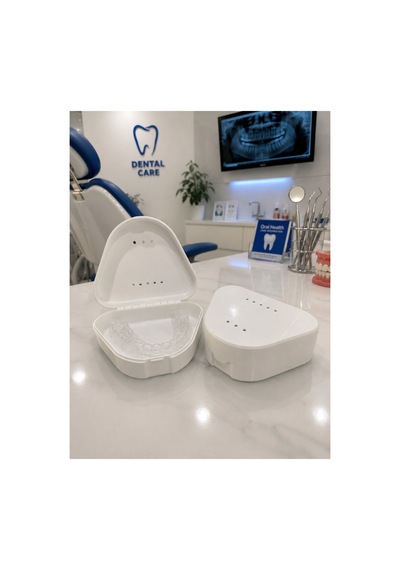 Diş Plak Kutusu Beyaz İkili Set