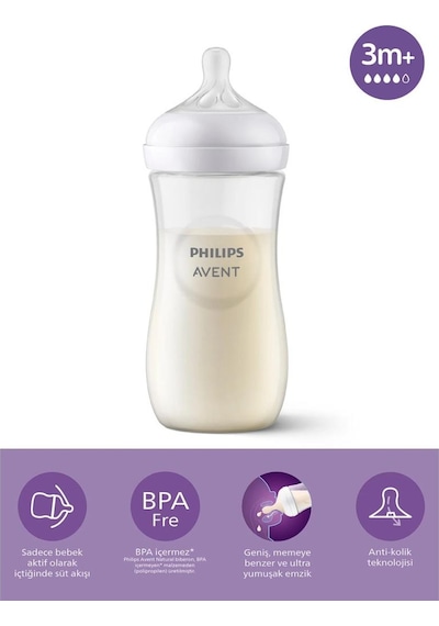 Philips Avent Doğal Tepkili Natural Response Pp Biberon 330 Ml 3 + Ay