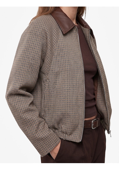 Koton Uzun Kollu Suni Deri Yakalı Cepli Fermuarlı Ekose Oversize Bomber Ceket Kahverengi Ekose 7wak50016pw Koton Uzun Kollu Suni Deri Yakalı Cepli Fermuarlı Ekose Oversize Bomber Ceket Kahverengi Ekose 7wak50016pw