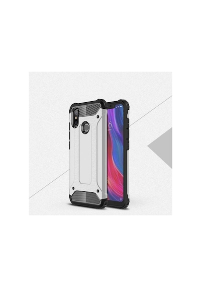 Noktaks - Xiaomi Uyumlu Xiaomi Mi 8 Se - Kılıf Çift Katman Zırh Tank Crash Military Kapak - Gri T5349 Gri