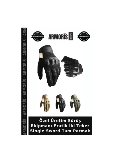 Armoris Özel Üretim Sürüş Ekipmanı Pratik İki Teker Single Sword Tam Parmak Çok Renkli