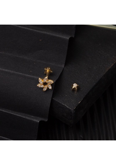 Bilezikci  14 Ayar Altın Piercing Tragus Küpe Kphsy14k22496 Sarı