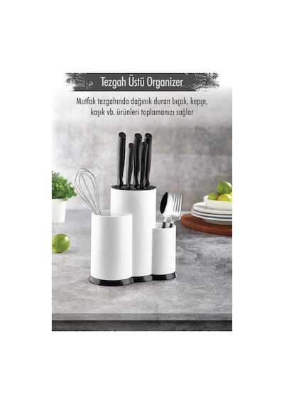 Tezgah Üstü Beyaz Kaşıklık & Bıçaklık & Kepçelik & Organizer Diğer