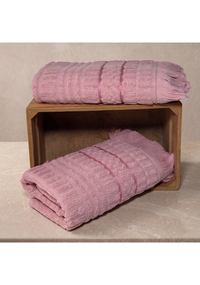 Botti Home %100 Pamuk 2'li El Ve Yüz Havlusu Seti, Pamuklu Jakarlı Misafir Havlusu 50 X 90 Cm, Çeyizlik Yumuşak Havlu Pembe Botti Home %100 Pamuk 2'li El Ve Yüz Havlusu Seti, Pamuklu Jakarlı Misafir Havlusu 50 X 90 Cm, Çeyizlik Yumuşak Havlu Pembe