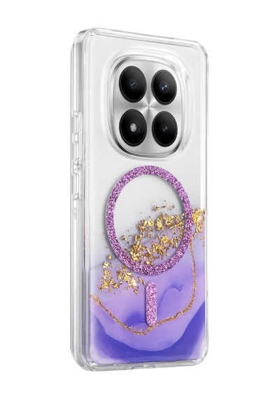 Onegif Xiaomi Redmi Note 15 Pro Plus 5g Lotus Simli Magsafe Kapak - Mor - Mor