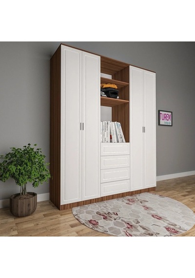 Loft Style Gardırop Mdf Siyah