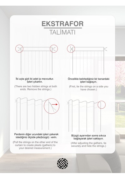 Br Favolli En Çok Tercih Edilen Şantuklu Tül Perde Pilesiz Ekstrafor Büzgülü Ütü Gerektirmez Kırık Beyaz