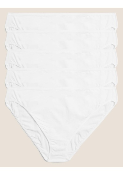Marks & Spencer 5'li Dikişsiz High Leg Külot Seti T61004666 Beyaz
