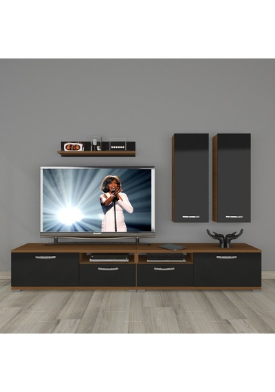 Decoraktiv Eko 5220d Mdf Tv Ünitesi Tv Sehpası Ceviz - Siyah