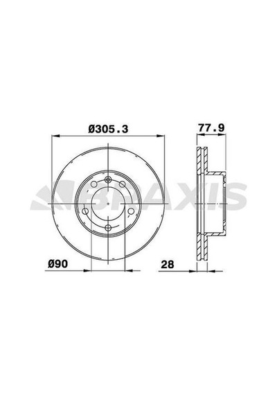 Braxis Ad0119 Ön Fren Aynası Havalı Opel Movano 98 03 Renault Master 03-1.9dcı Dtı 2.2dcı 2.5d Dcı 2.8dtı 3.0dcı 16 İnç 4403038
