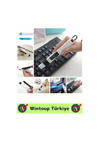 Ergonomik Elektronik Kapı Pencere Köşe Zor Nokta Çok Amaçlı Mini Detay Temizlik Fırçası Faraş 2 İn 1