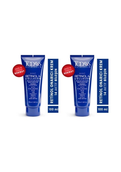Onarıcı Krem, Retinol & Collagen, Hyaluronic Acid, 100 Ml, 2 Adet