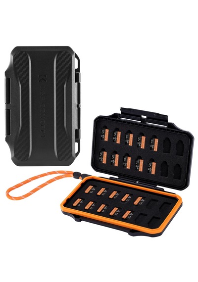 K&f Concept Hard Case Mikcro Sd Kart Çantası - 28 Kart Kapasiteli Black
