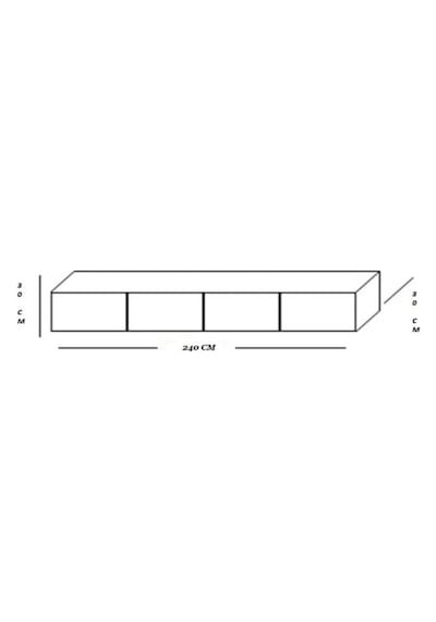 Tv Ünitesi Tv Sehpası Alt Modül Antrasit 240 Cm Mdf JOY TV ÜNİTES