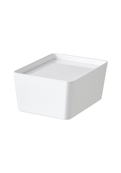 Ikea Kuggıs Kapaklı Depolama Kutusu 13 X 18 X 8 Cm Beyaz