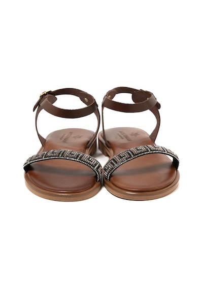 148 Brown Sandalet Kadın 21008 Myconian 2025 Greek Sandal Kahverengi