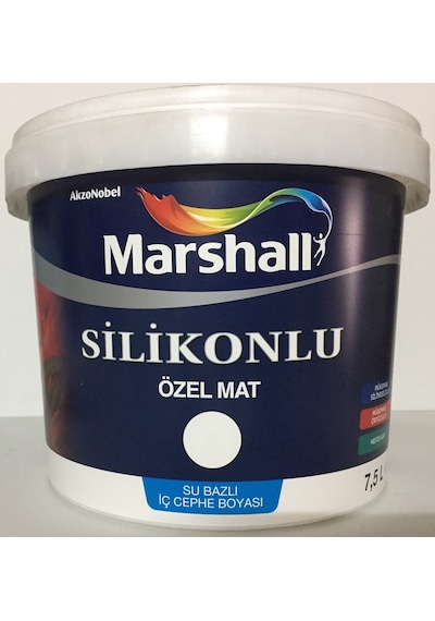 Marshall Silikonlu Özel Mat 7.5 Lt - Geniş Renk Seçeneği