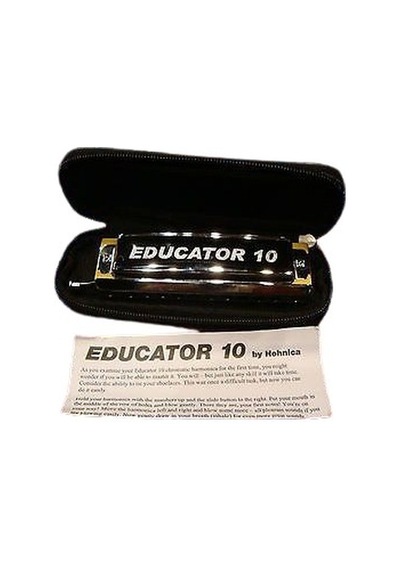 Hohner Educator 10 Delik Chromatik Pompalı Mızıka-çantalı