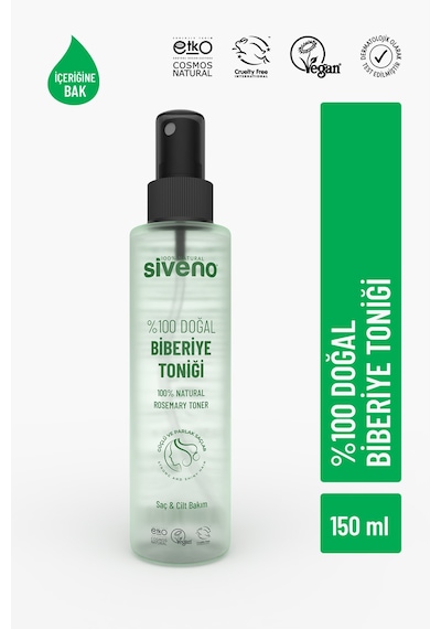 Siveno %100 Doğal Biberiye Suyu Saç Dökülmesi Karşıtı ve Hızlı Saç Uzatma Etkili Saç Toniği 150 ML
