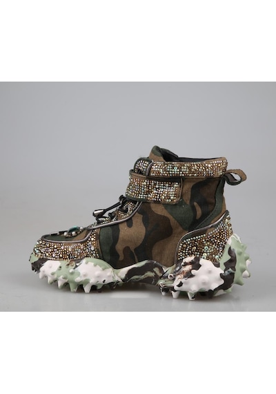 Guja 23k351 Boğazlı Yeşil Kadın Sneakers 001
