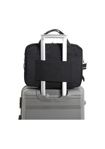 Ss 3027 Unisex Krinkıl Suya Dayanıklı Laptop Bölmeli Çapraz-el Askılı Evrak Ve Laptop Çantası Siyah