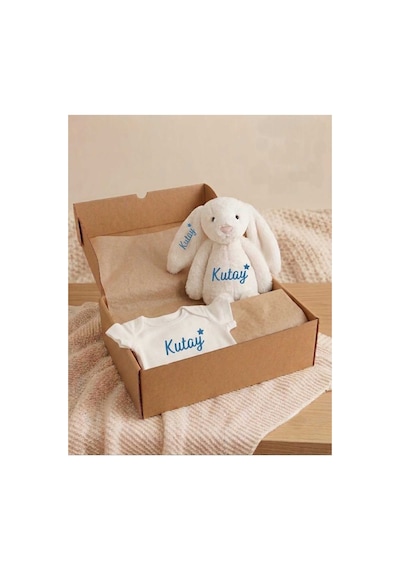 P&m Gift Shop İsme Özel Yenidoğan Bebek Seti Mavi