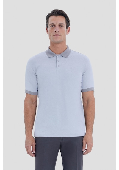 Gri Regular Fit Polo Yaka Tişört Gri
