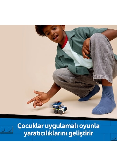 LEGO® City Araçlar – Polis Kamyonu 60481 - 5 Yaş Üzeri Çocuklar için Polis Memuru Minifigürü İçeren Oyuncak Yapım Seti (71 Parça)