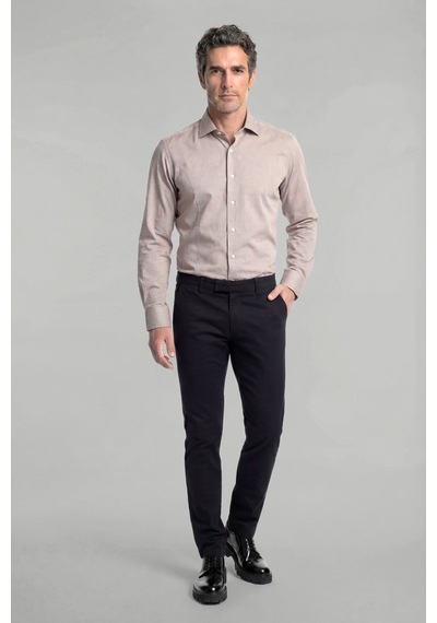 Bisse Erkek Regular Fit Pamuk Cepsiz Bej Gömlek Gmkls1bı224003 D07 Bej