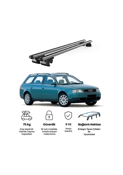 Venüs Audi A6 Avant 1998-2004 Uyumlu Gri Ara Atkı Port Bagaj Tavan Barı