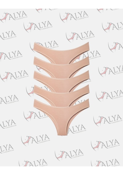 Alya Underwear Kadın Brazilian Külot 5 Adet Ten Ten