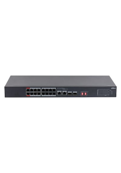 Dahua S3218-16et-135, 16 Port, Megabit, Poe 135w, 2 Port Gigabit Uplink, 2 Port Gigabit Sfp, Longe Range 250mt, Yönetil