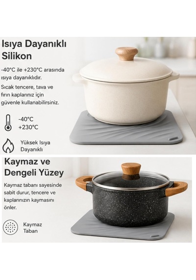 Silikon Kotu Önleyici Mat Mutfak Banyo Koku Önleyici Mat 2adet Çok Renkli