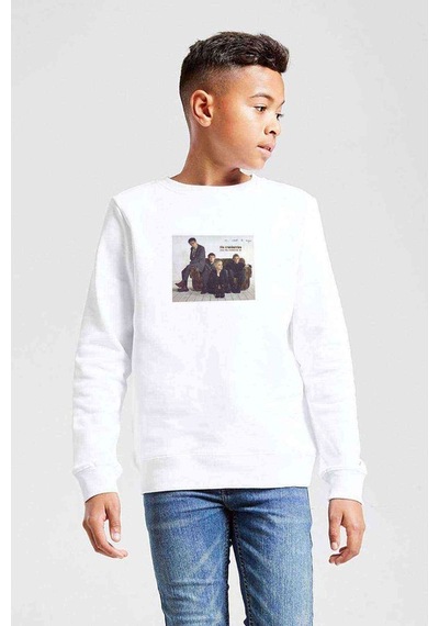 Tshirthane The Cranberries Baskılı Unisex Çocuk Beyaz Sweatshirt Beyaz