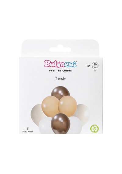 Balonevi Trend Balon Seti 30cm 8'li Çok Renkli