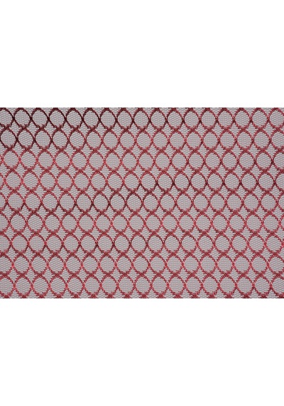 Orkide Bordo Renk Tek Kanat Hazır Dikilmiş Pileli Fon Perde 300 260 Cm Bordo