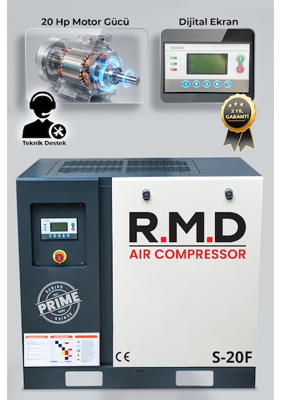 20 Hp Vidalı Hava Kompresörü Tek Makine I S-20f