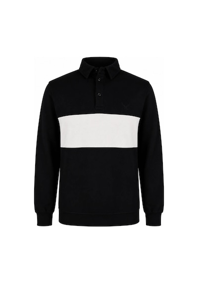Trender Parçalı Siyah - Beyaz Erkek Sweatshirt 2010